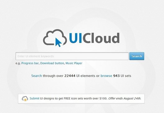 網(wǎng)站設(shè)計師常用的搜索UI的網(wǎng)站 ui-cloud 網(wǎng)站截圖