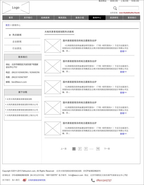 網(wǎng)站的框架進行整理-新聞中心